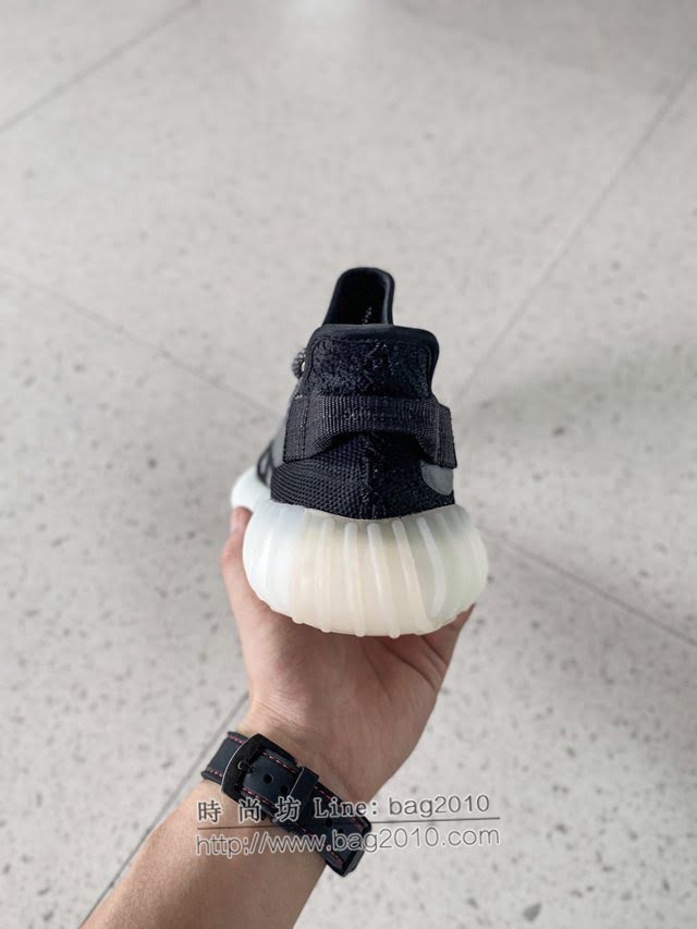 Adidas男女椰子鞋 阿迪達斯夜光椰子350 Adidas Yeezy Boost 350 v3水滴黑白  xhn1559